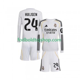 Real Madrid Huijsen 24 Børn Hjemme Fodboldsæt 2025-26 L/S (+ Korte bukser)